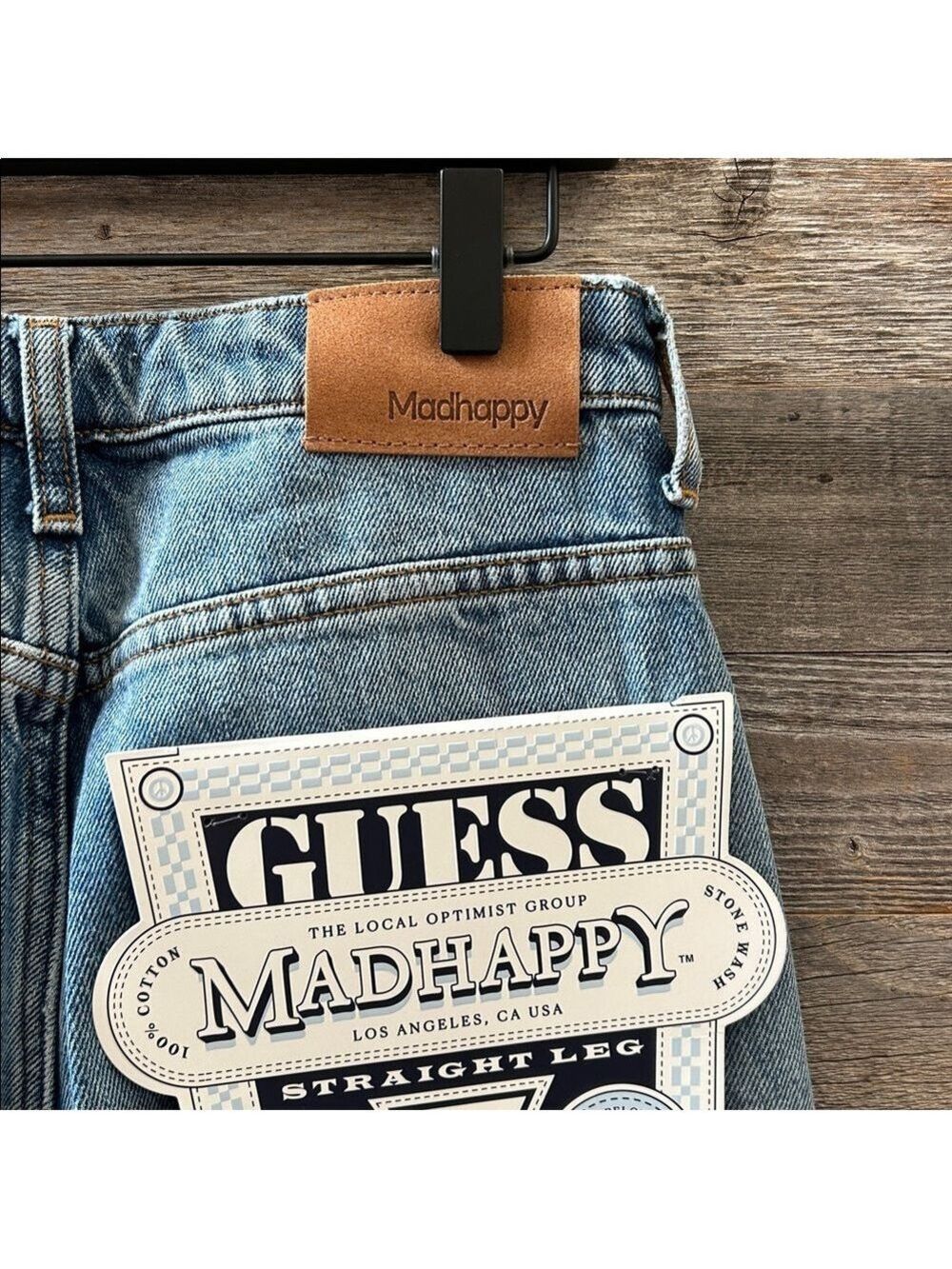 Madhappy X Guess The Boyfriend Jeans Collaboration in Light Wash Sz 26 NWT - Picture 8 of 12